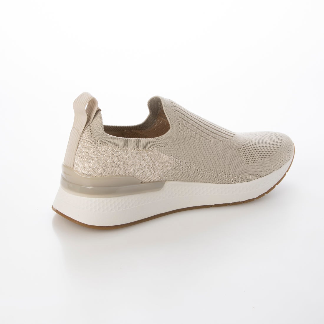 タマリス Tamaris 洗えるニットスリッポンスニーカー （ベージュ雑材