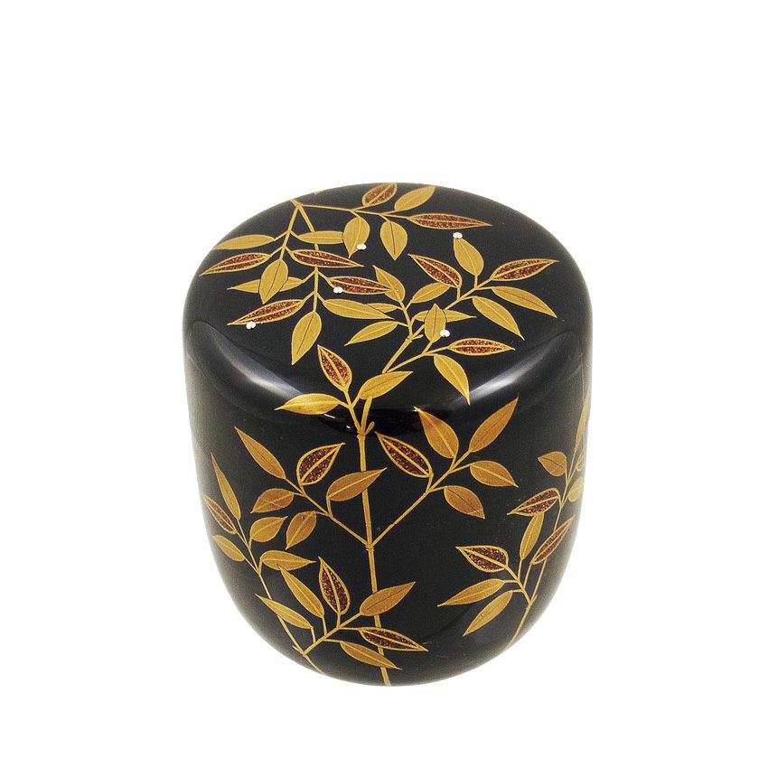 茶道具 薄茶器（うすちゃき） 中棗 笹蒔絵 利休伝来写 坂下 雄峰