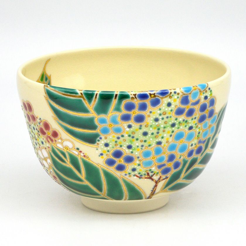 茶道具 抹茶茶碗（まっちゃちゃわん） 茶碗 仁清 紫陽花 田中 万祥