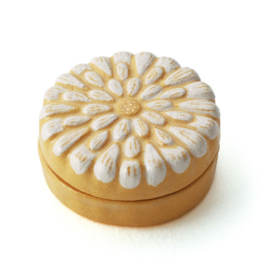 茶道具 香合（こうごう） 季節香合 置上菊 吉村 楽入 | 千年の香り 千紀園