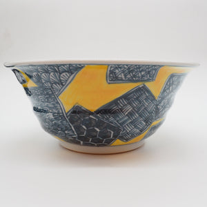 京焼・清水焼 村田幸之介(六齋窯) 七福神黄地祥瑞丼 – SEIKADO