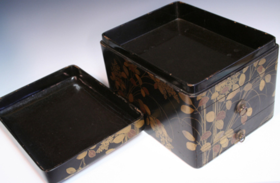 古美術青華堂｜H921 萩蒔絵化粧箱（江戸時代）