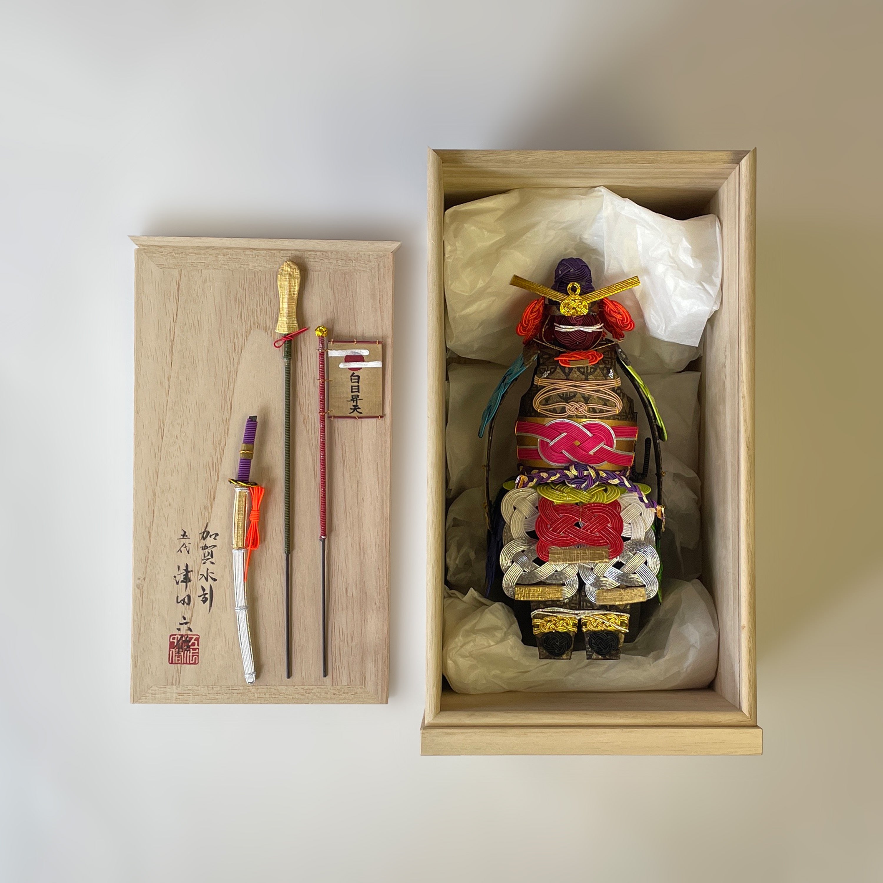 五月人形・兜飾り 加賀水引 津田 水引甲冑 桐箱付き｜出産祝い・ベビー