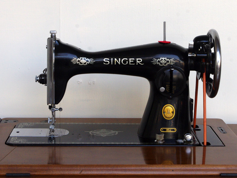 No.555 SINGER 15U シンガー製 家庭用足踏みミシン：アンティーク