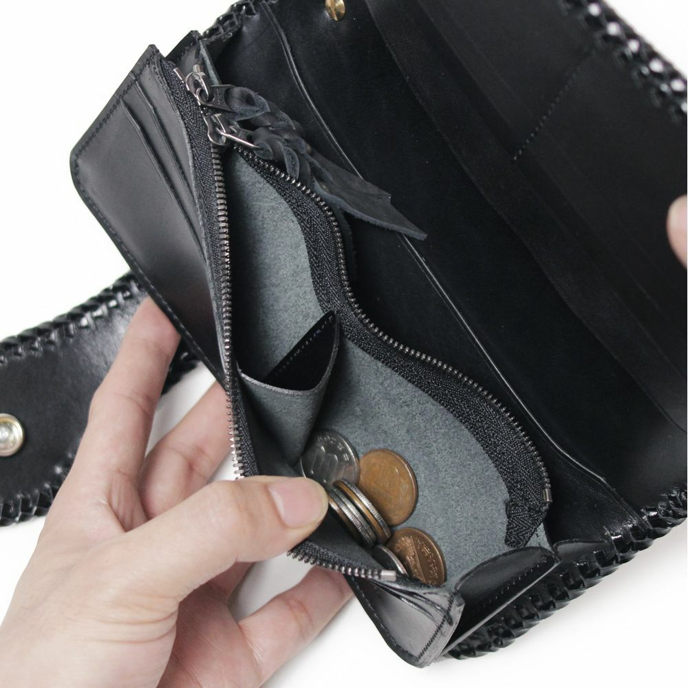 バイカーズウォレット05 シャーク（サメ革）│メンズ革小物通販 S'FACTORY