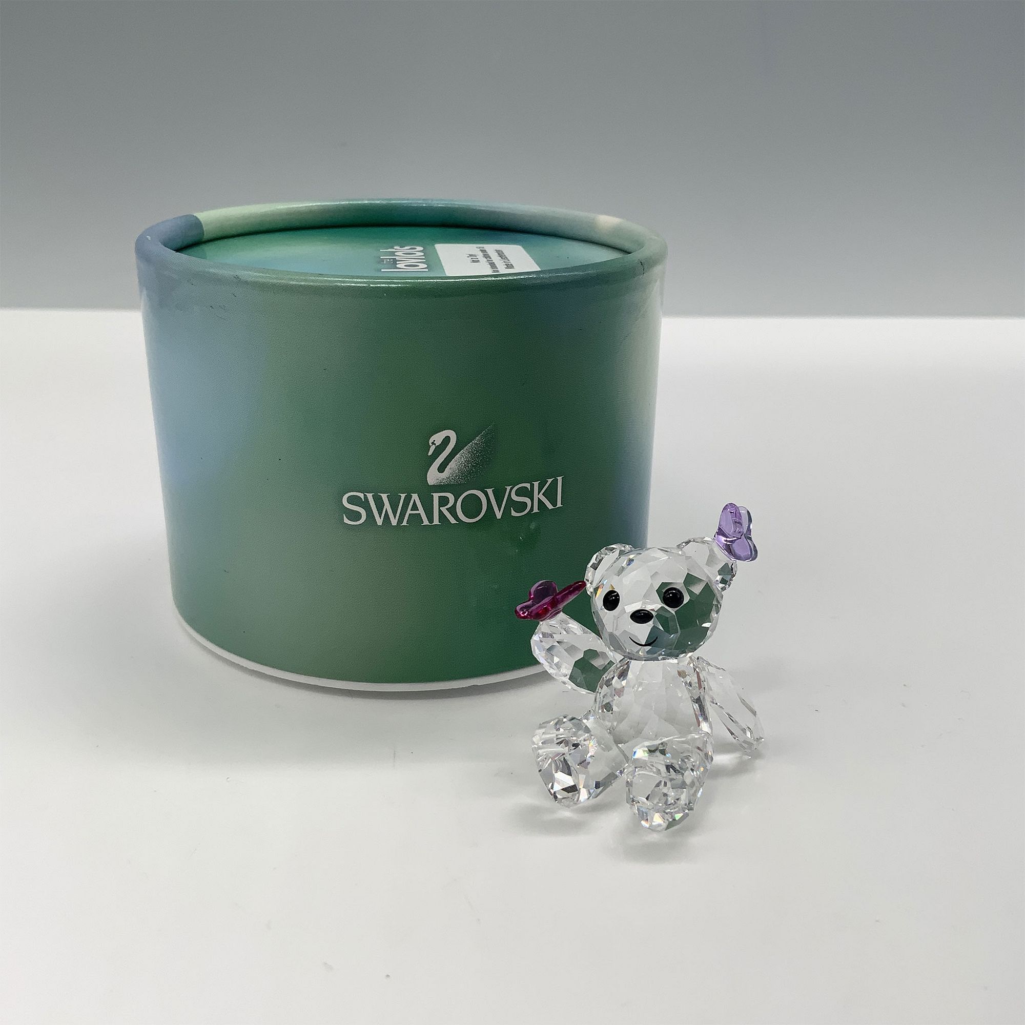Swarovski Kris Bear Playful Butterflies Figurine with Box sold at