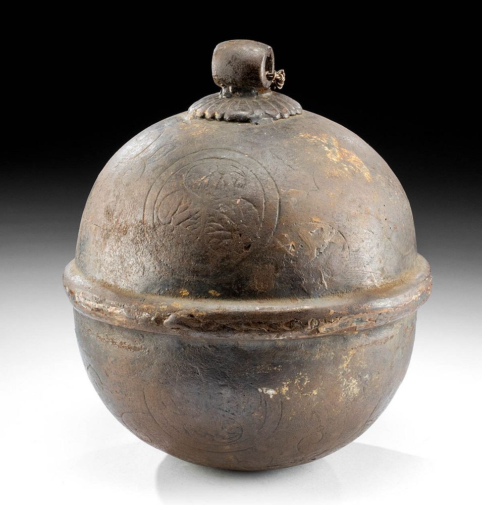 Large 19th C. Japanese Iron Suzu Bell for Shinto Shrine sold at