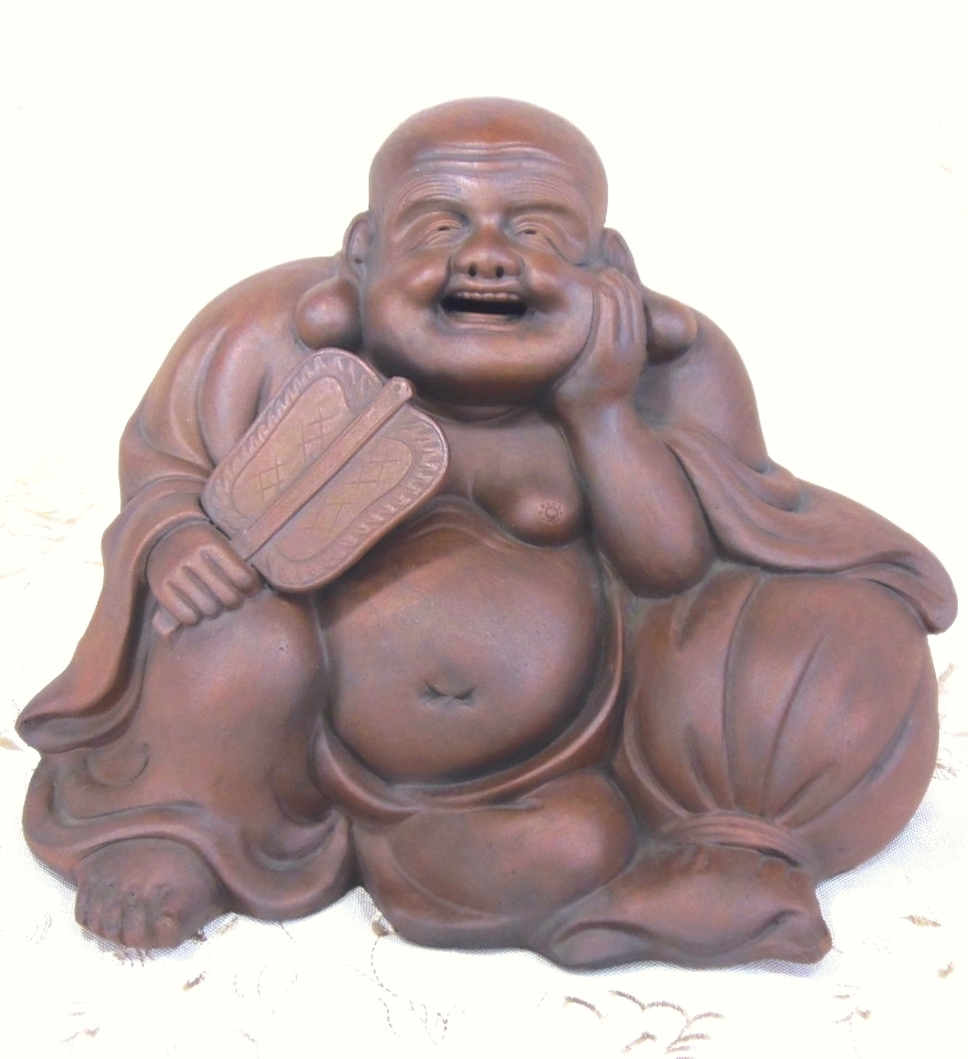 古備前焼の布袋様置物
