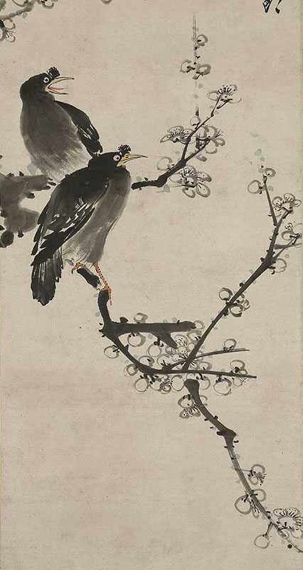 梅花叭々鳥図自画賛（安永3年）｜商品一覧｜新古美術わたなべ