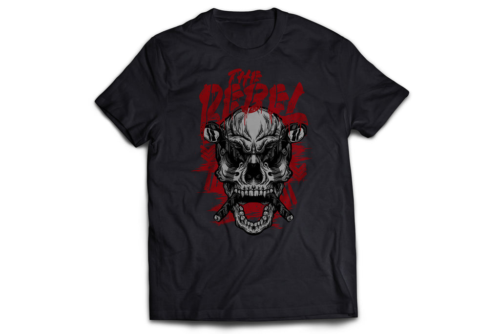 デビッド・フィンレー「REBEL SKULL」Tシャツ