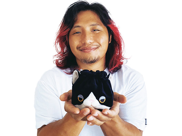 もちねこ ハチワレ もちもち巾着（Sサイズ）