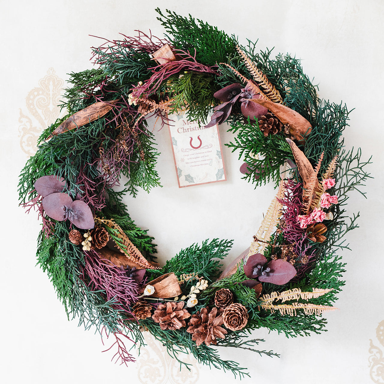 WEB注文受付中】大人気!プリザーブドフラワーのクリスマスリース2024