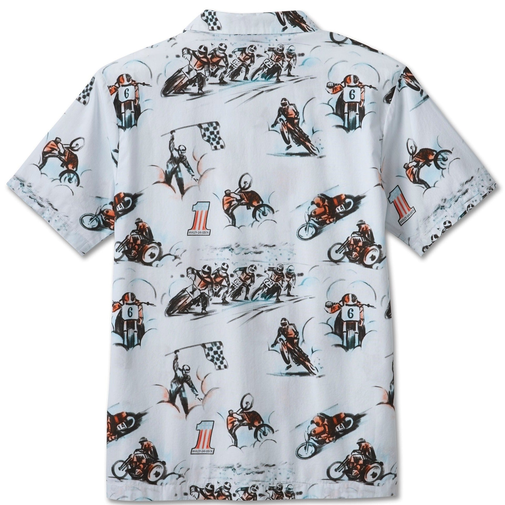 Harley-Davidson Men's Twisty Aloha All Over Print Button-Up Short
