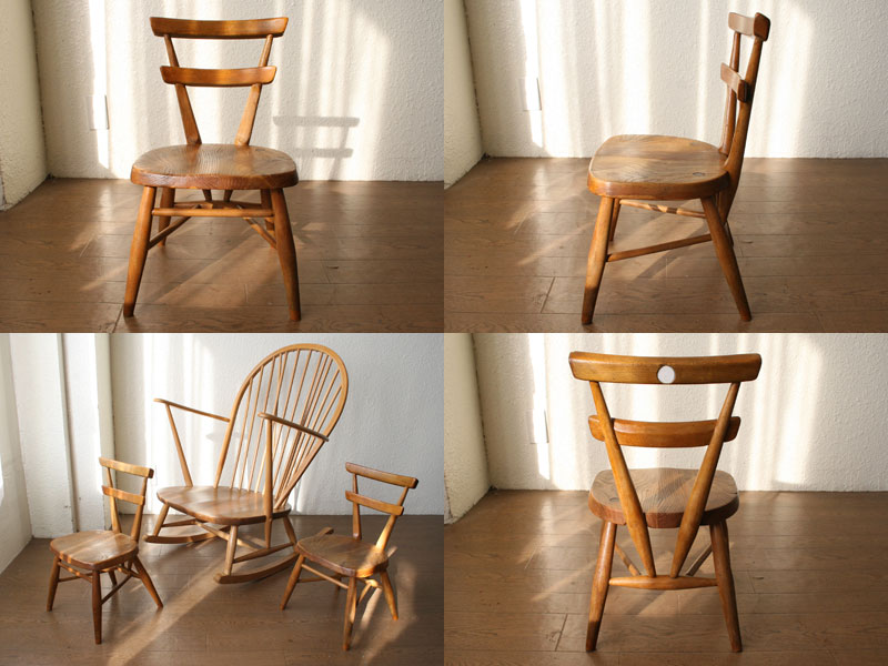 アーコールErcolスタッキングチェア(ホワイトドット)｜アンティーク