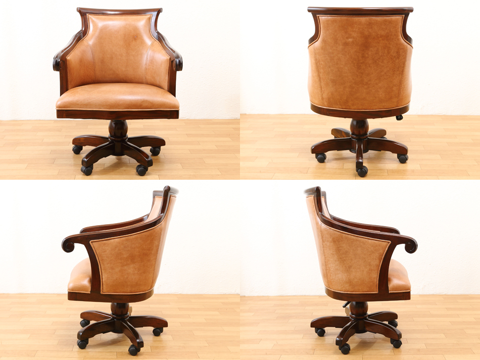 クオリティ ナチュラル タンニンソフトレザー マホガニー レボルビング