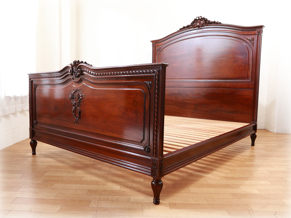 ヴィクトリアン スパニッシュマホガニー ワイドダブルサイズ