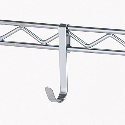 エレクターのスチールラック｜ベーシックシリーズ フック クローム 4個