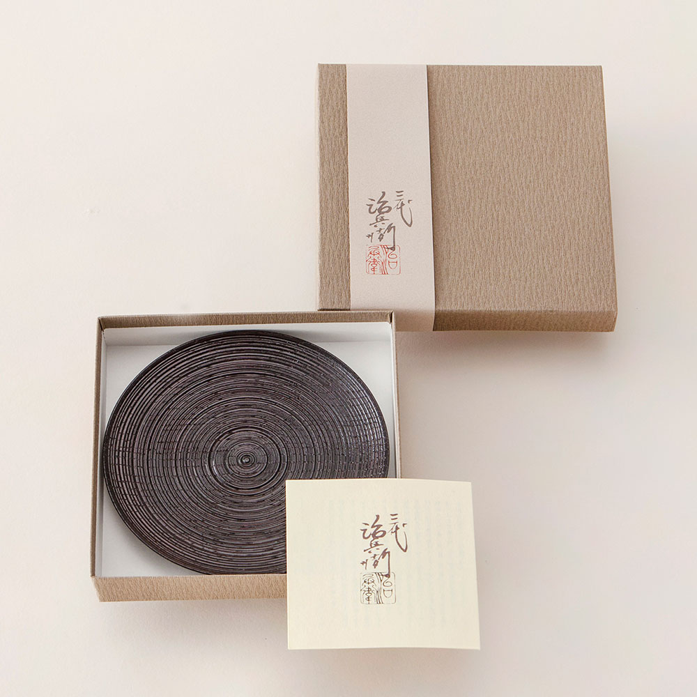 村瀬治兵衛さんの沢栗スジ挽皿 4寸5分: キッチン雑貨 | スイーツ