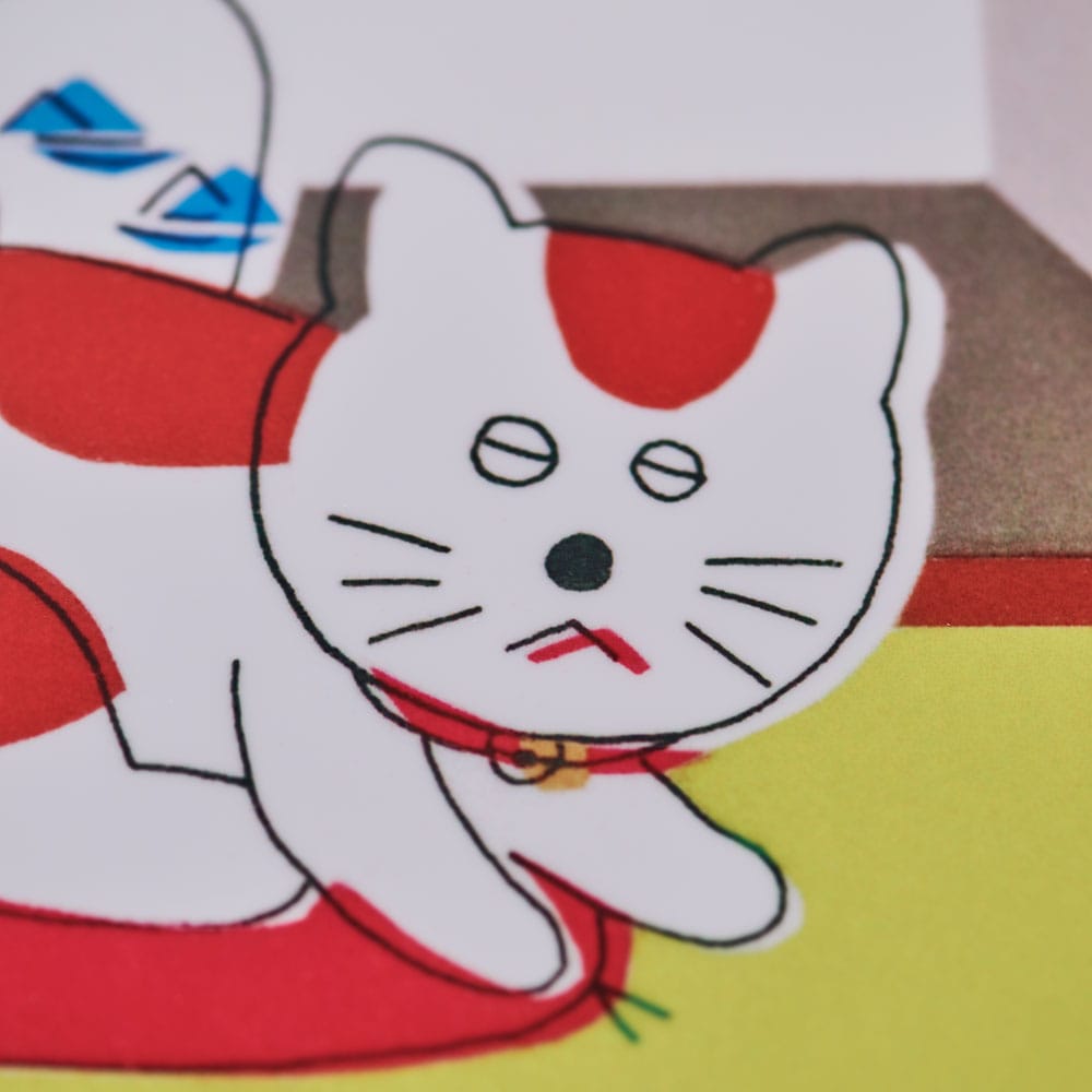 掛け軸とミケネコ2」／A4判・イルフォクローム印刷: インテリア