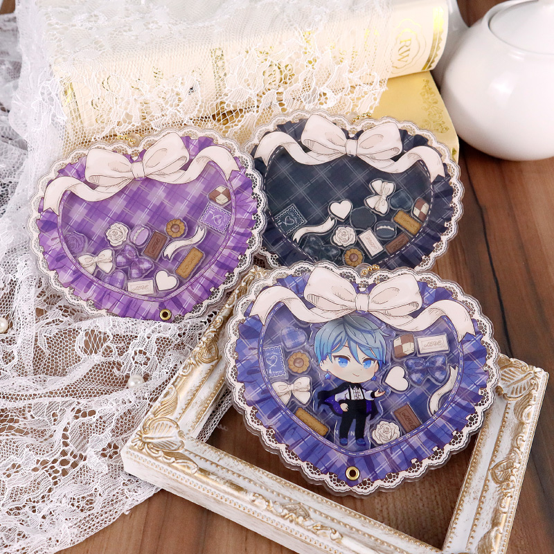 クラシックチェックハートアクリルフレーム ブルー| FUKUYA ONLINE