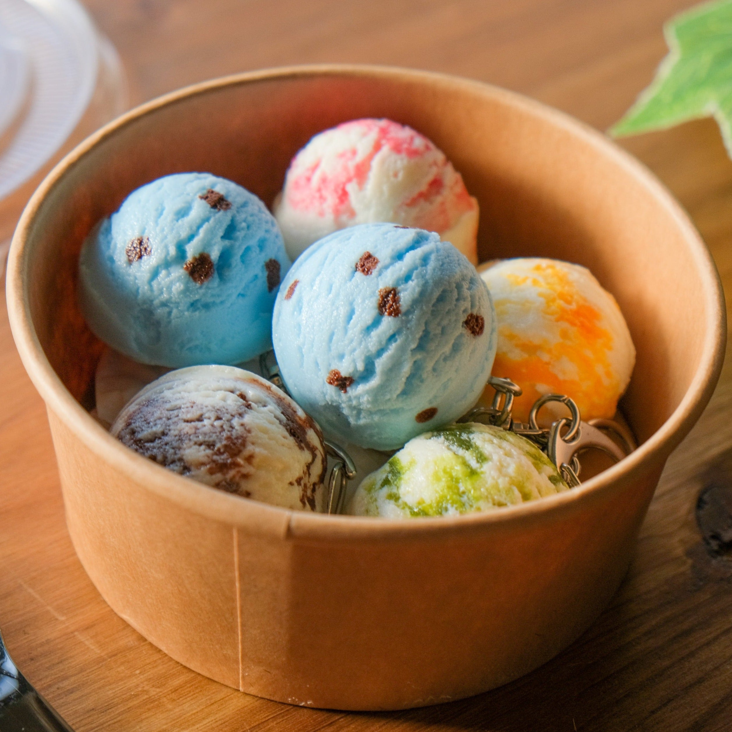 食品サンプル(IWASAKI)「チョコアイスのキーリング(キーホルダー