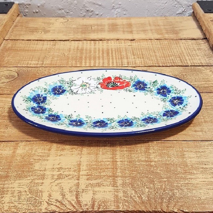 ポーリッシュポタリー CERAMIKA ARTYSTYCZNA オーバルプレート 22cm