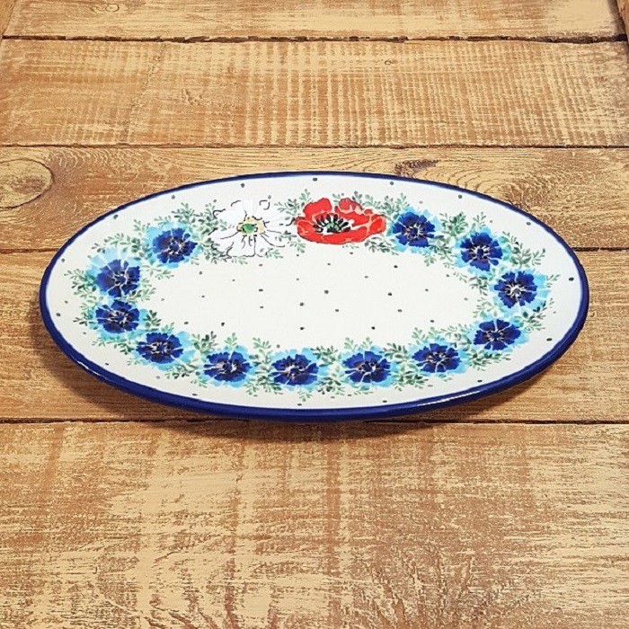 ポーリッシュポタリー CERAMIKA ARTYSTYCZNA オーバルプレート 22cm