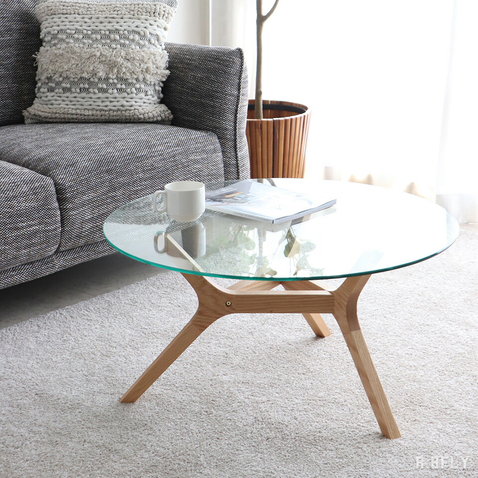 楽天市場】チーク無垢材 アジアン家具 ガラストップテーブル ラウンド