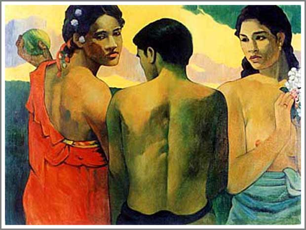 楽天市場】ゴーギャン 複製名画 ゴーギャン「タヒチの女」 美術品