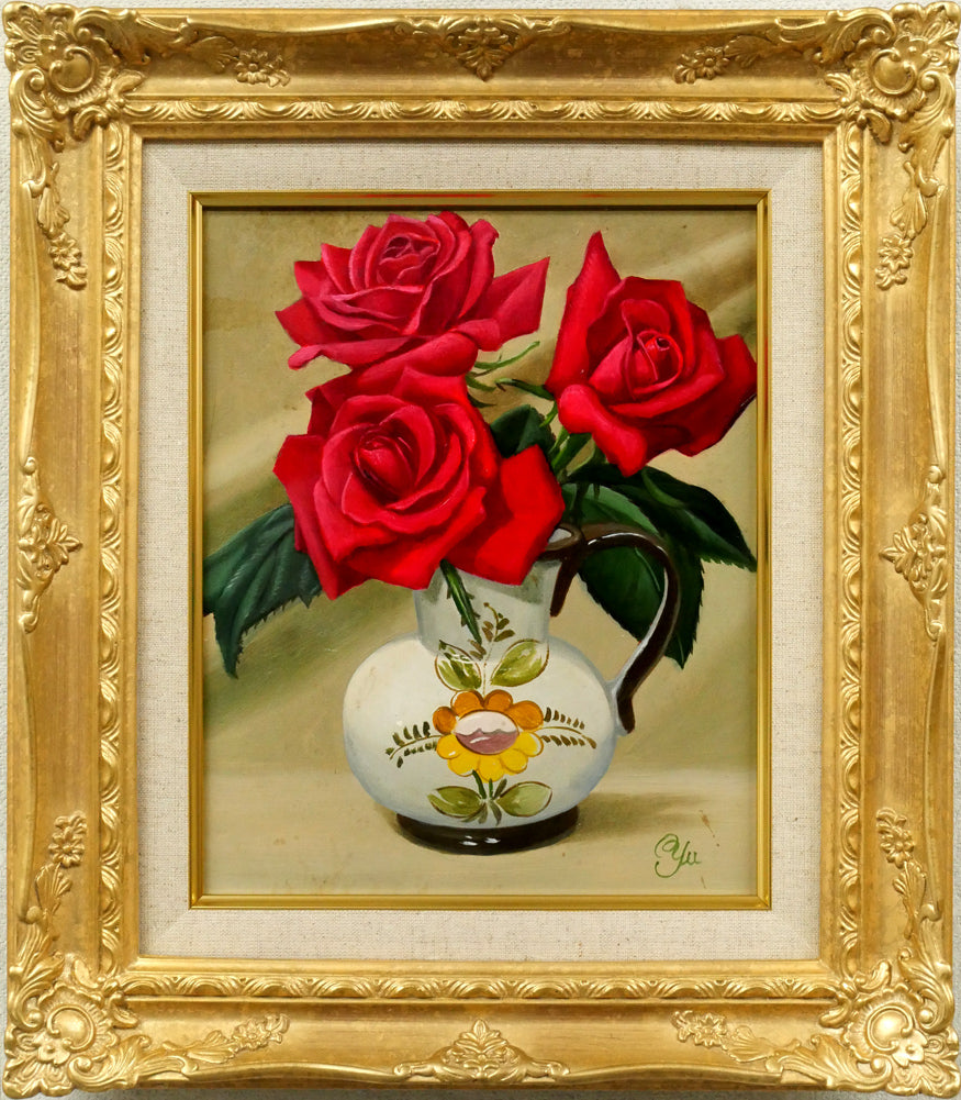 楽天市場】木村 茂『薔薇』油絵・油彩画 SМ（サムホール） : 内田画廊