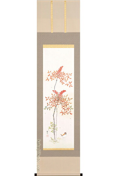 楽天市場】掛け軸 南天 (大野草思) 送料無料 【掛軸】【一間床】【丈の