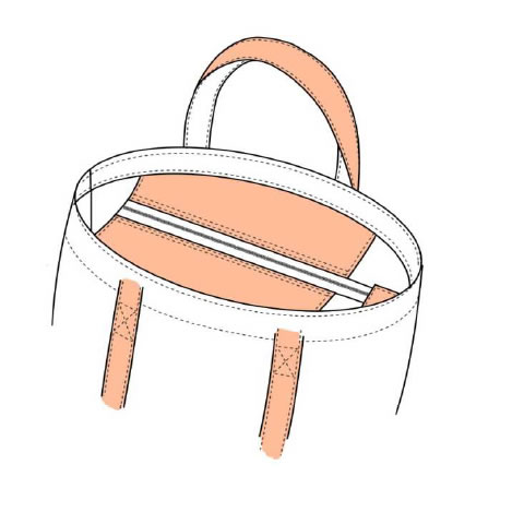 楽天市場】トートバッグSSアレンジ用型紙（ファスナー付きフタ