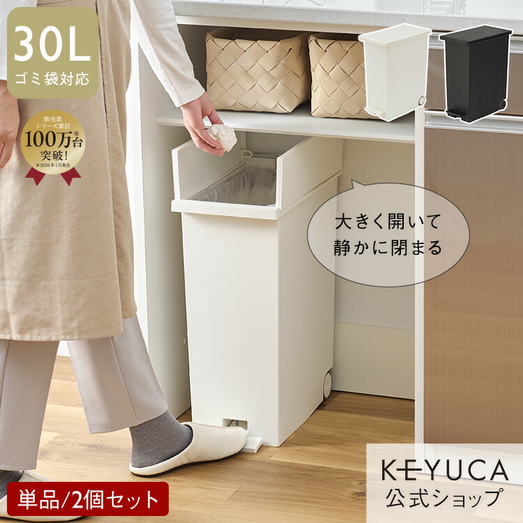 楽天市場】【KEYUCA公式店】ケユカ KEYUCA両開きダストボックス LL