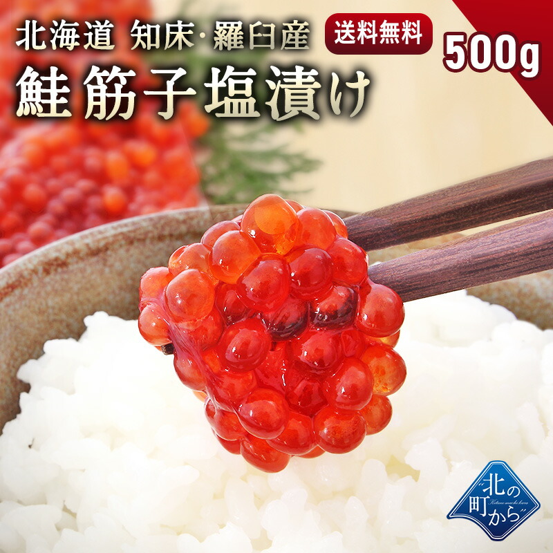 楽天市場】北海道 知床・羅臼産 鮭筋子 500g 塩漬け 熟成されたコクや
