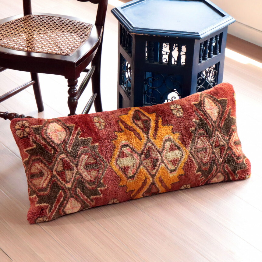 楽天市場】ヴィンテージラグクッションカバー 40×40cm トライバルラグ