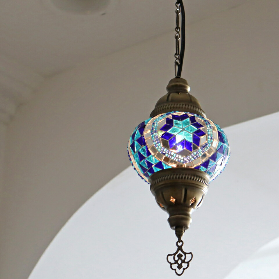 楽天市場】トルコランプ モザイクランプ ペンダントランプ 直径16cm
