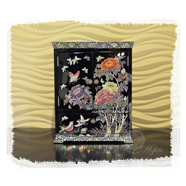 楽天市場】韓国螺鈿 螺鈿漆器 螺鈿 高級 ミニ 卓上 屏風 クジャク 孔雀