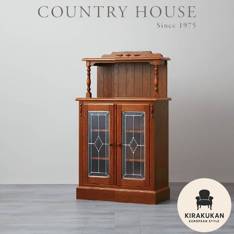 楽天市場】カントリーハウス スリムキャビネット4枚引戸 CDB33 木部色