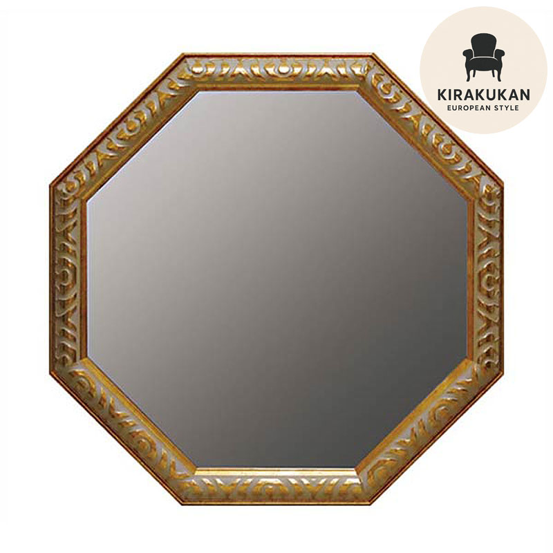 楽天市場】鏡 壁掛け ヴィンテージ 八角ミラー グリーン Mサイズ