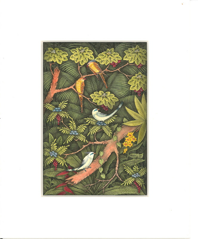 楽天市場】バリ細密画 南国の森深くの沼の小鳥 : ふじた屋 あいランド