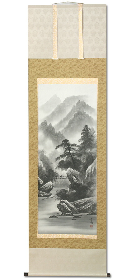 楽天市場】【2/18から25迄☆全品ポイント2倍！】掛軸 掛け軸 水墨山水