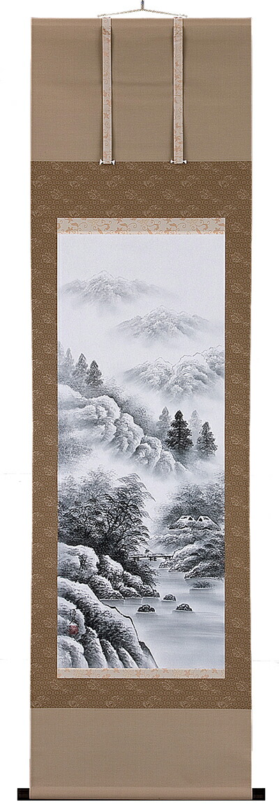 楽天市場】掛け軸／掛軸 彩色山水（今村景元）【送料無料】【代引き