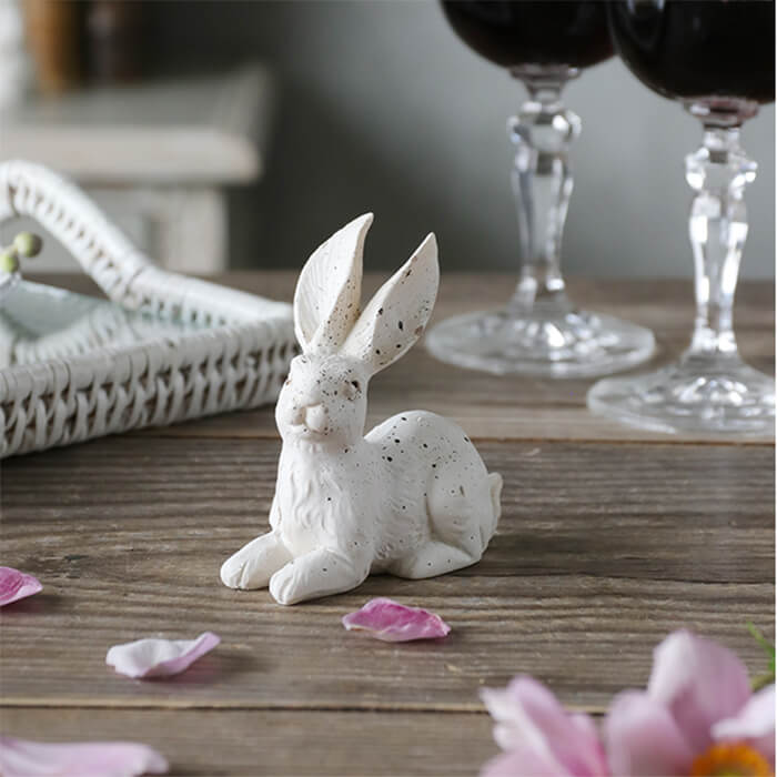 楽天市場】ラビット G ホワイト // うさぎ ウサギ 置物 置き物 飾り