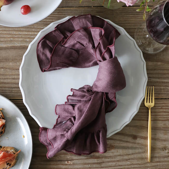 楽天市場】Borgo delle tovaglie リネン ナプキン グレー 48x48cm