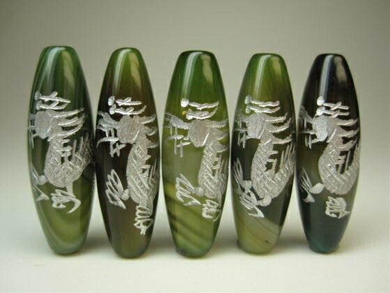 楽天市場】天珠 皇帝龍天珠 五本爪龍天珠 龍神天珠 白 38×12mm