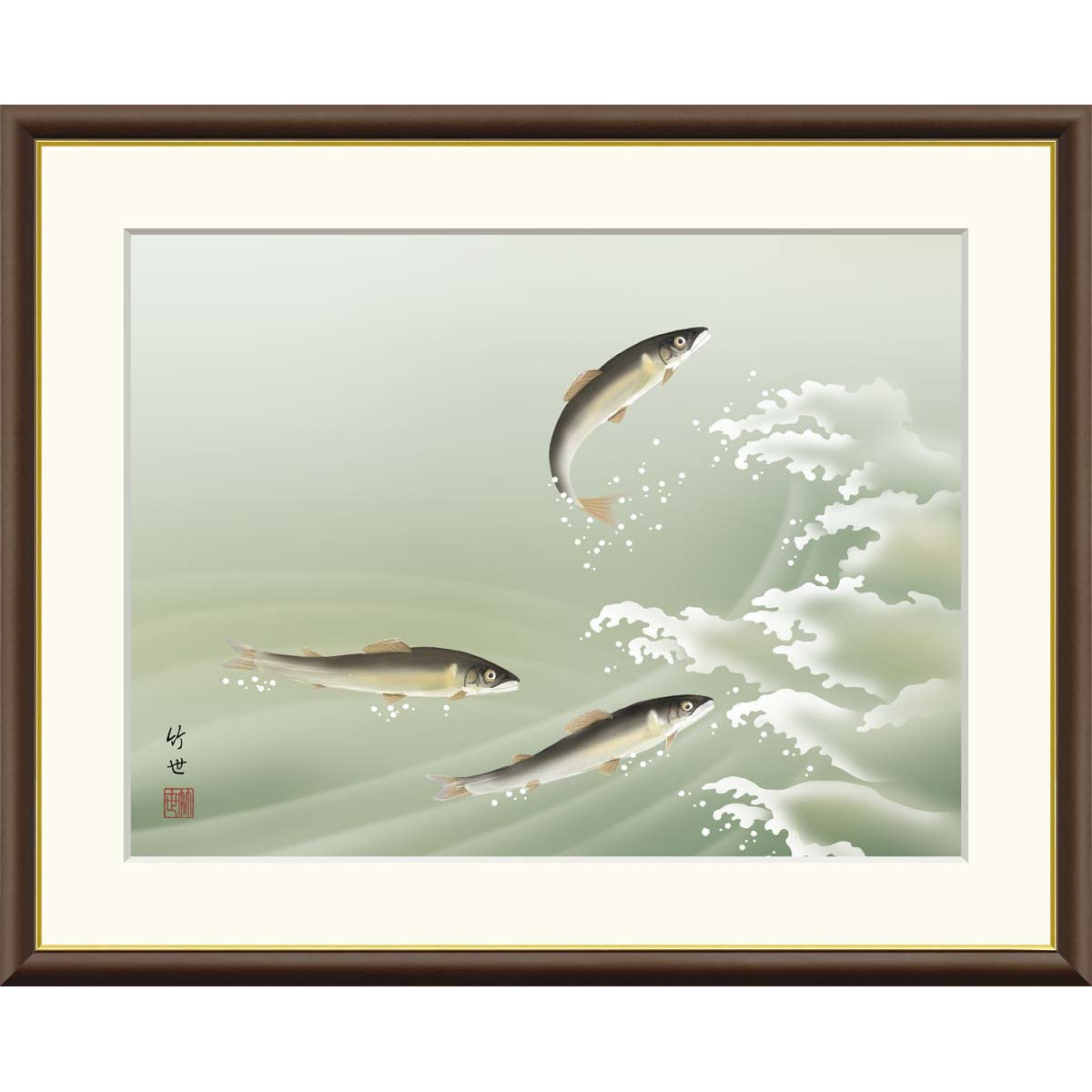 楽天市場】絵画 高精細デジタル版画 額装絵画 現代日本画シリーズ 麗水