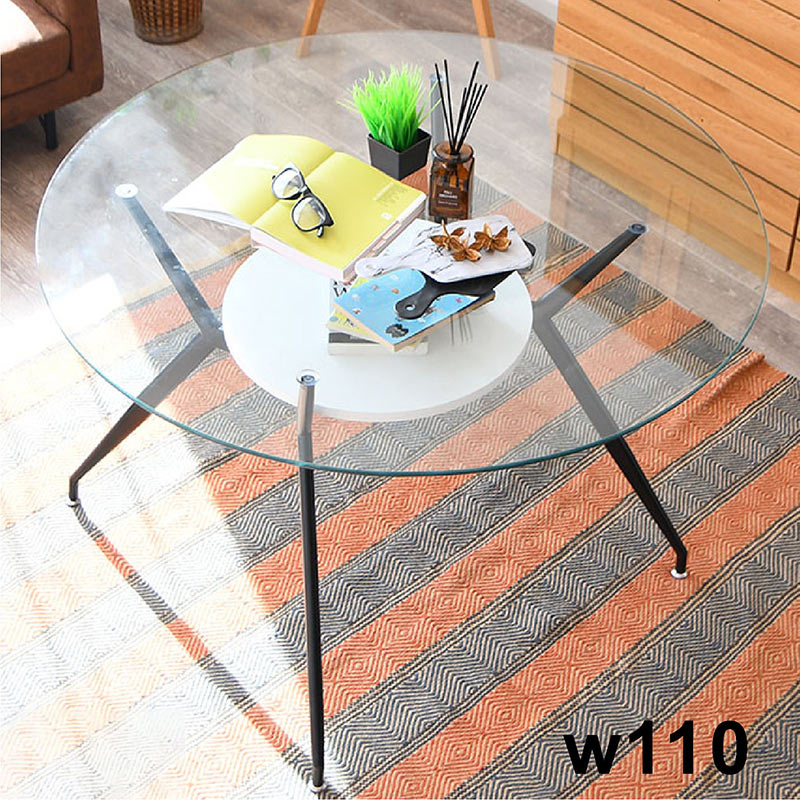 楽天市場】テーブル単品販売 幅110cm 丸テーブル クリア ダイニング