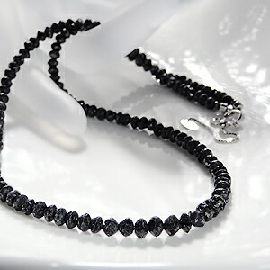 楽天市場】K18WGブラックダイヤモンドネックレス30ctアップ A