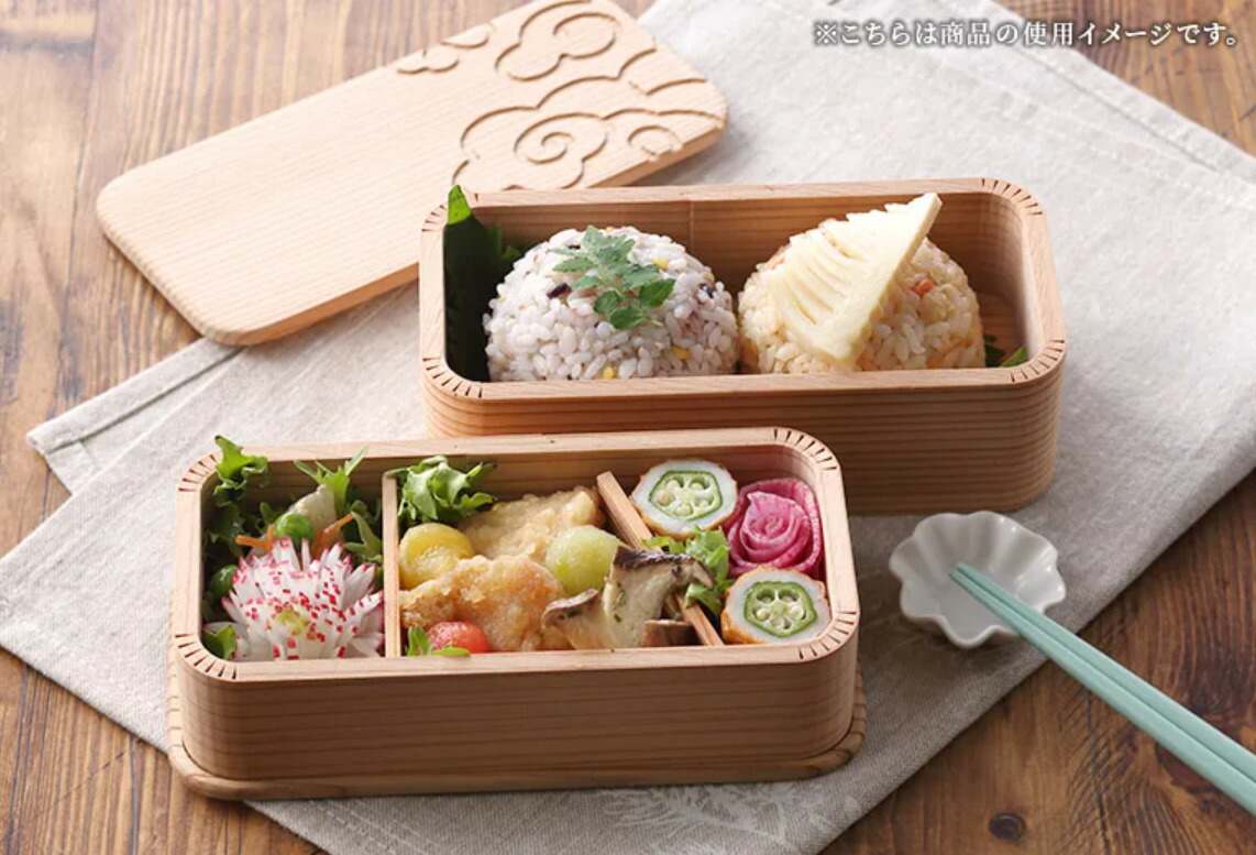 楽天市場】【公式】箱屋常吉 長方形お弁当箱(大) 雲紋柄 おひつのよう