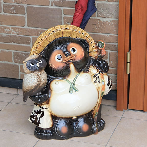 楽天市場】【ポイント10倍】傘立て 信楽焼 狸傘立てかさたて 陶器